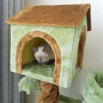 Arbre à chat avec espace de jeu et repos confortable
