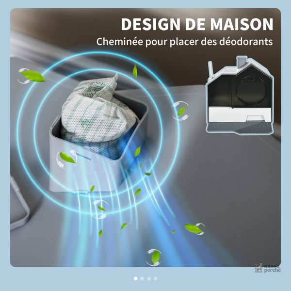 Maison de toilette fermée avec tapis absorbant