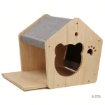 Habitat en bois pour chats, esthétique et pratique