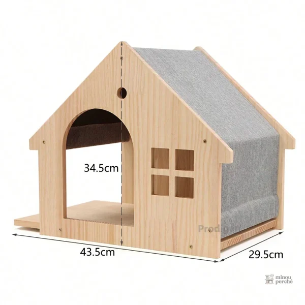 Maison en bois pour chat, confort et style réunis