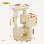 Maison pour chat moderne avec griffoir et cactus