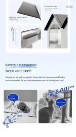 Maison pour chat avec ventilation pour le confort estival