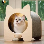 Maison en bois pour chat 3 en 1 avec griffoir