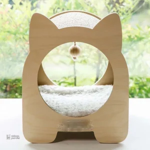 Habitat douillet pour chat avec griffoir intégré