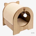 Accessoire pratique pour chat : maison et griffoir