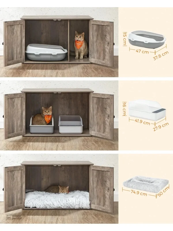 Meuble litière moderne pour animaux