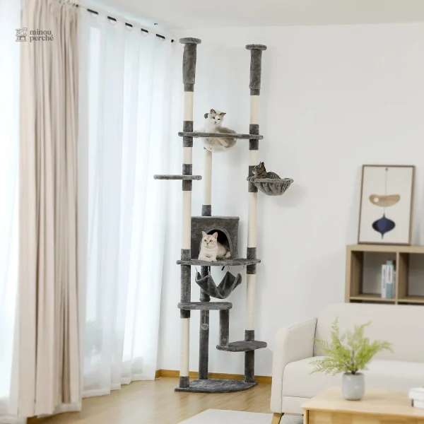 Arbre à chat Maine Coon XXL ajustable 236-258 cm