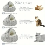 Cocon apaisant pour chat, idéal pour le repos