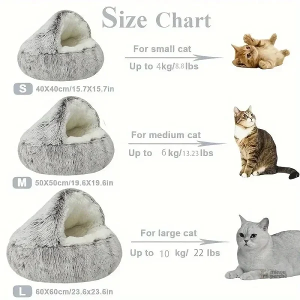 Cocon apaisant pour chat, idéal pour le repos