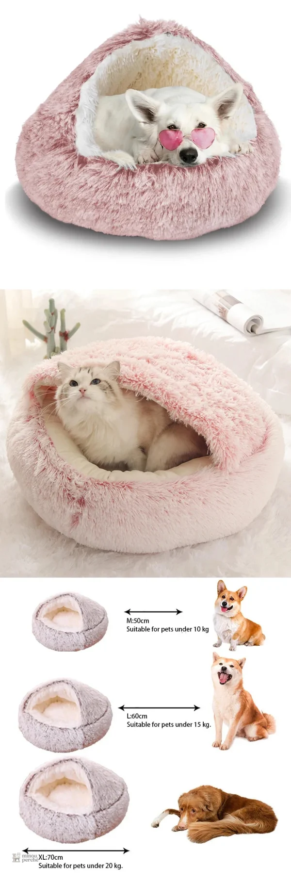 Panier doux pour chien - 5 tailles disponibles