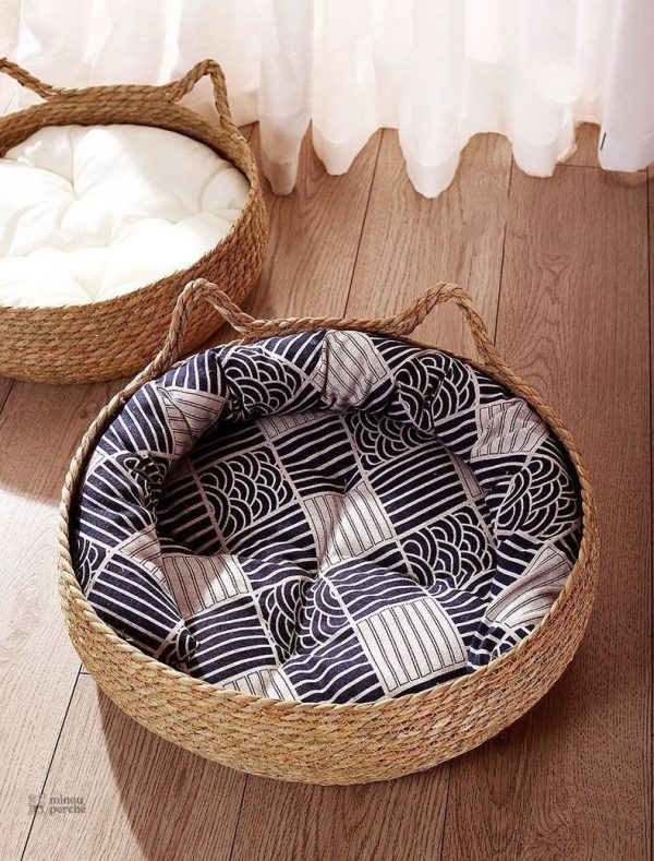 Panier en osier pour un repos confortable