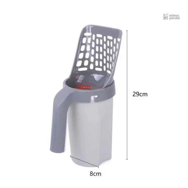 Pelle à litière ergonomique avec rangement
