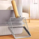 Pelle à litière double tamis inox 2-en-1