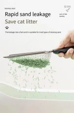 Accessoire pour litière, pelle en inox de haute qualité