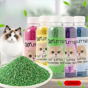 Perles anti-odeurs pour litière de chat longue durée