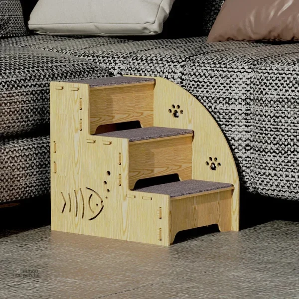 Escalier en bois pour chat - Modèle ClimbEase