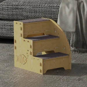 Escalier pour chat en bois, design pratique