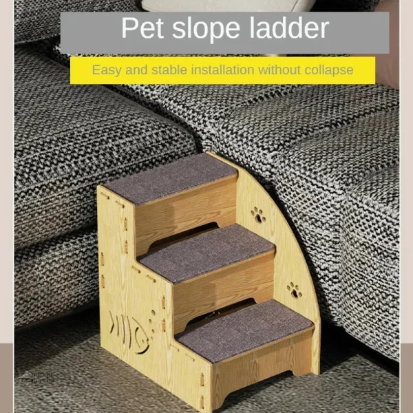 Modèle ClimbEase, escalier en bois pour animaux