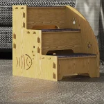 Escalier pour chat, confort et style en bois