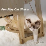 Design en bois naturel pour chats actifs