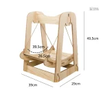 Balançoire pour chat, élégance et confort en bois