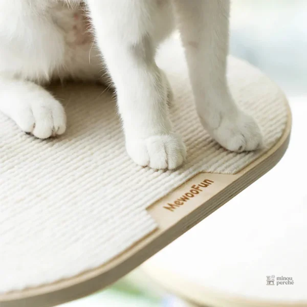 Plateforme pour chat, vue panoramique depuis la fenêtre