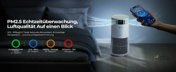 Purificateur d’air haut rendement pour espaces animaliers