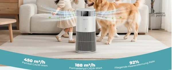 Appareil de purification pour espaces avec chat