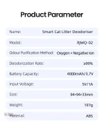 Purificateur d’odeurs intelligent AirClean Pro pour litière - vue 9