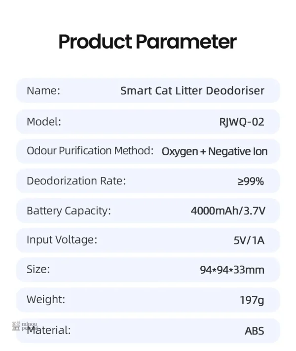 Purificateur d’odeurs intelligent AirClean Pro pour litière - vue 9