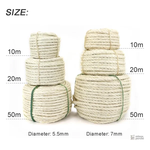 Matériau en sisal pour un grattage durable