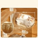 Arbre à chat Design en Bois Massif - SkyNest - vue 2
