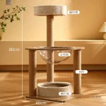 Arbre à chat en bois massif pour chats actifs
