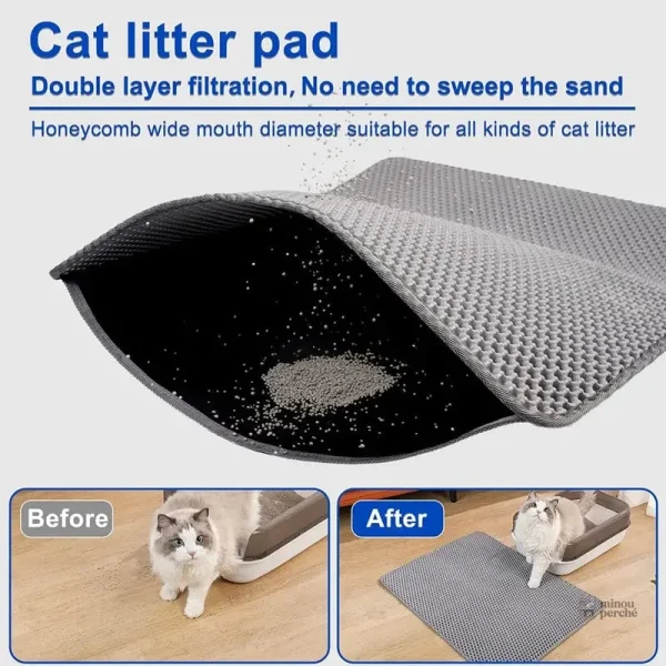 Tapis de litière à deux couches pour une absorption optimale