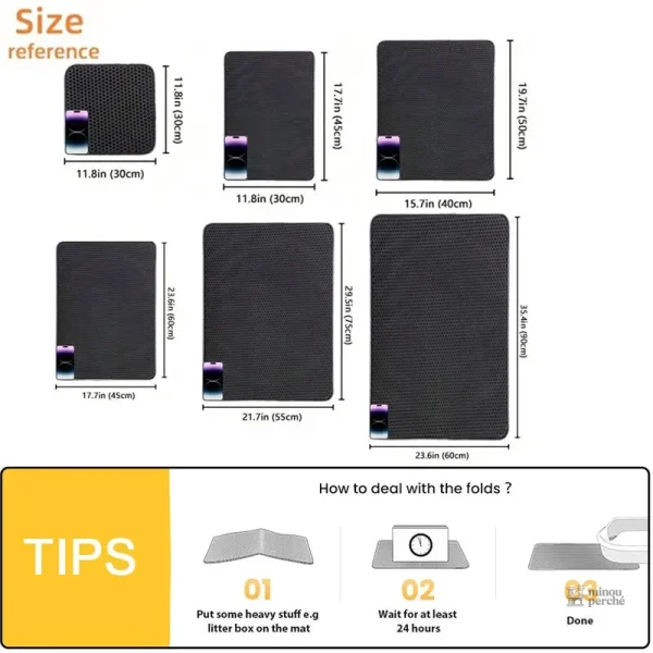 Tapis de litière facile à nettoyer et résistant