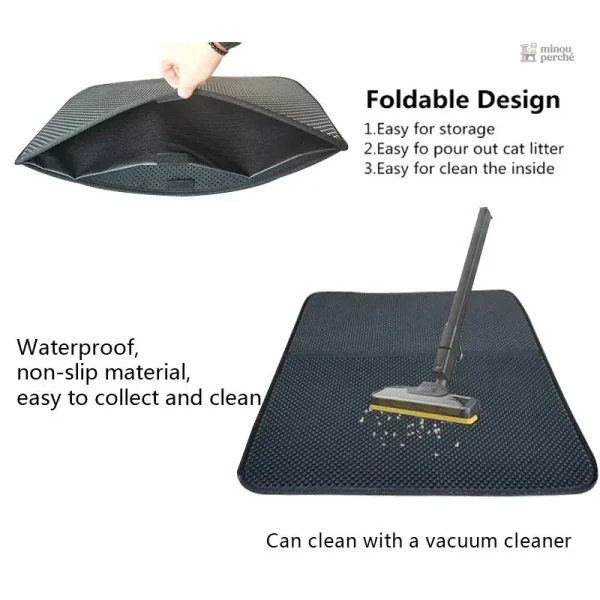 Tapis Petit Nuage pour litière, design antidérapant