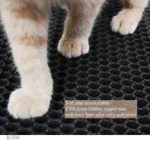 Tapis de litière pour chat avec surface alvéolée