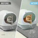 Tapis de litière pour chat, texture alvéolée pratique