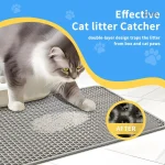 Tapis alvéolé pour litière de chat, double couche
