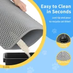 Tapis de litière en matériau double couche, 40x60 cm