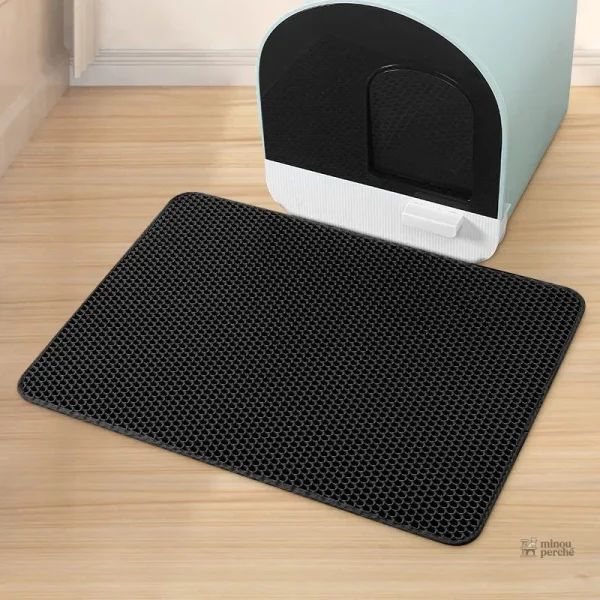 Tapis de litière pour chat double couche EVA