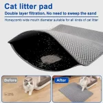 Tapis de litière double couche pour chats