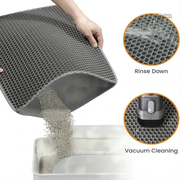 Tapis de litière doux et résistant pour félins