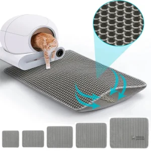 Tapis de litière double couche XXL imperméable pour chat