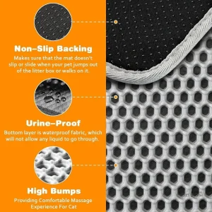 Tapis de litière antidérapant XXL pour un usage pratique