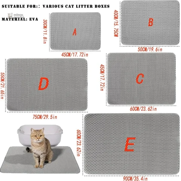 CleanZone : tapis de litière pour chat, double protection