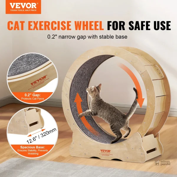 Roue à chat silencieuse en bois - SpeedyCat