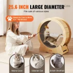Roue à chat en bois, idéale pour le jeu intérieur