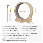 Roue à chat pour chats, matériau en bois durable