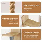 Corde d'escalade pour chats, design mural
